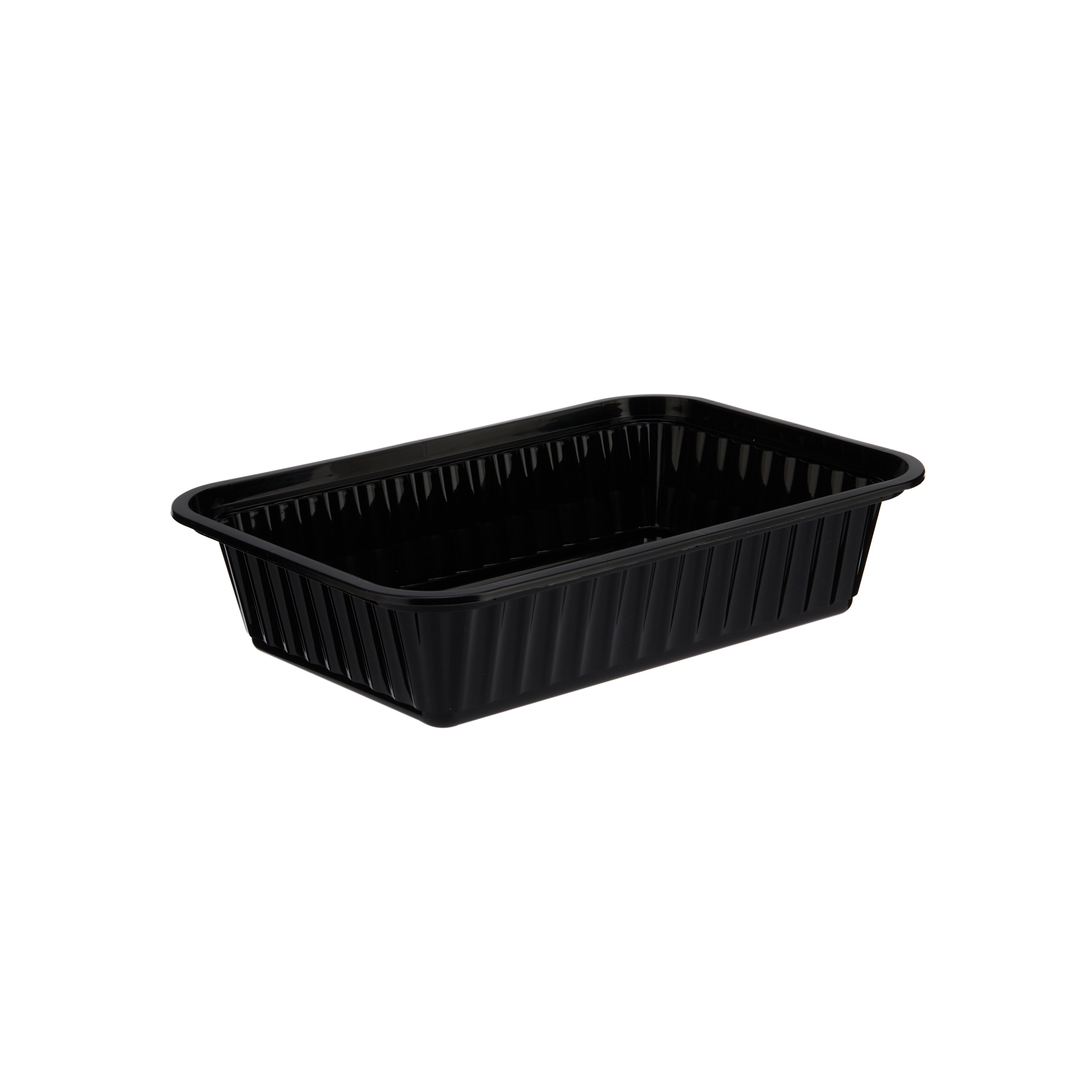 Hotpack | Black Base Rectangular Container 38 oz with Lids | 150 Pieces - Hotpack Global