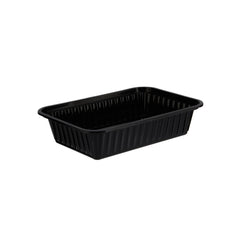 Hotpack | Black Base Rectangular Container 38 oz with Lids | 150 Pieces - Hotpack Global