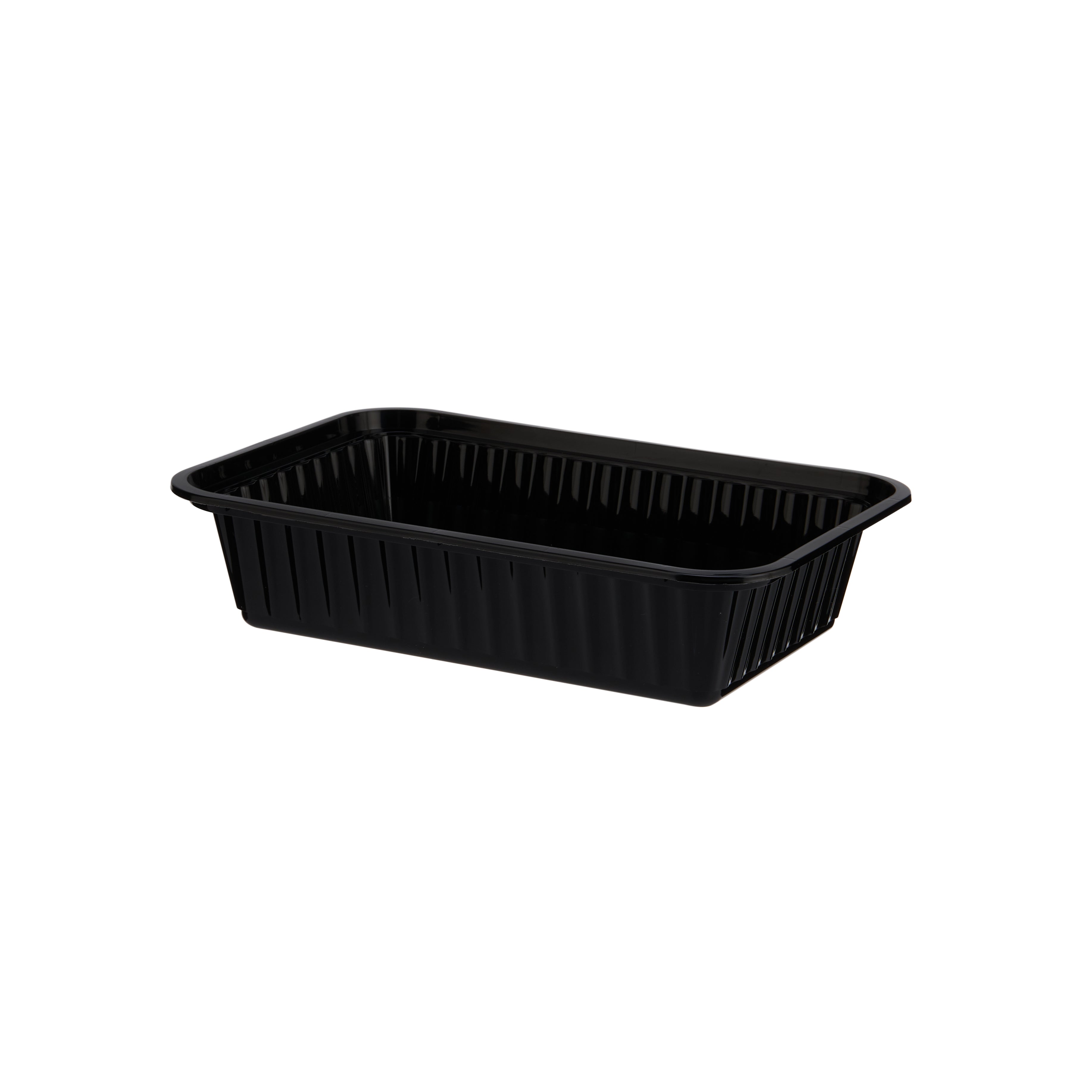 Hotpack | Black Base Rectangular Container 38 oz with Lids | 150 Pieces - Hotpack Global