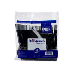 500 Set Cutlery HD Black Spoon + Napkin