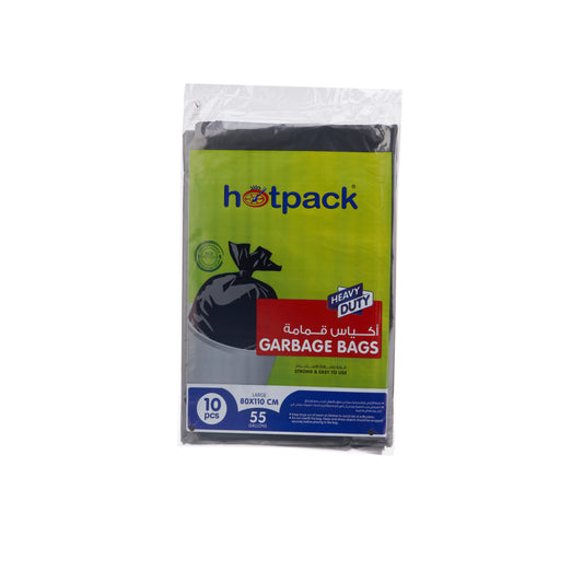 Hotpack | HEAVY DUTY GARBAGE BAG 55 GALLON 80 x 110 CM LARGE | 10 Pieces x 30 Pkts - Hotpack Global