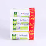 50 Bags X 4 Pieces  White Dustbin Liners 10 Gallons 45X55Cm