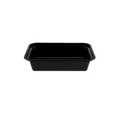 Black Food Storage Microwavable Container With Lids 38 OZ