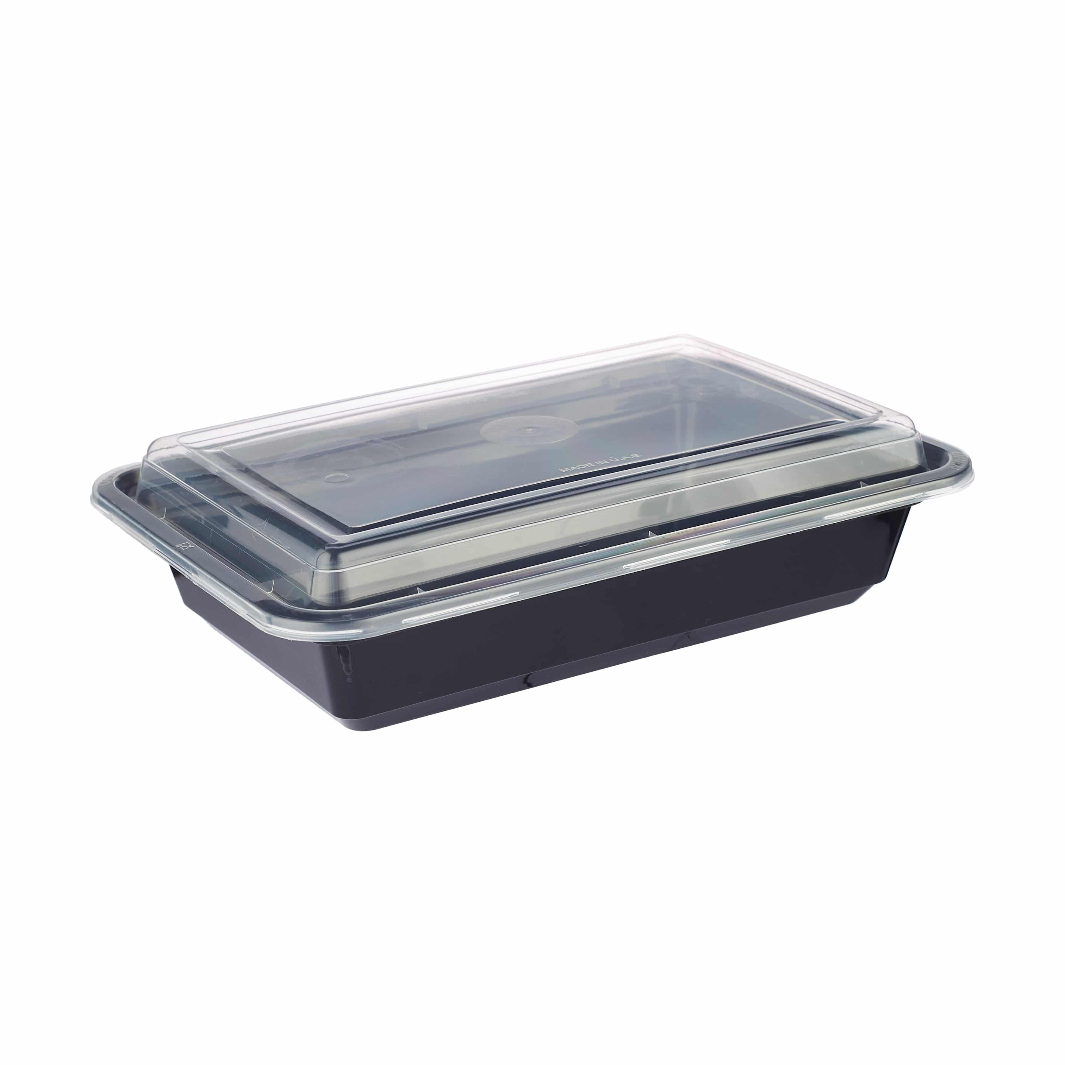 Black Base Rectangular Container
