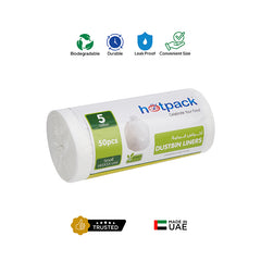 1500 Pieces White Dust Bin Bag Roll 45x55 cm