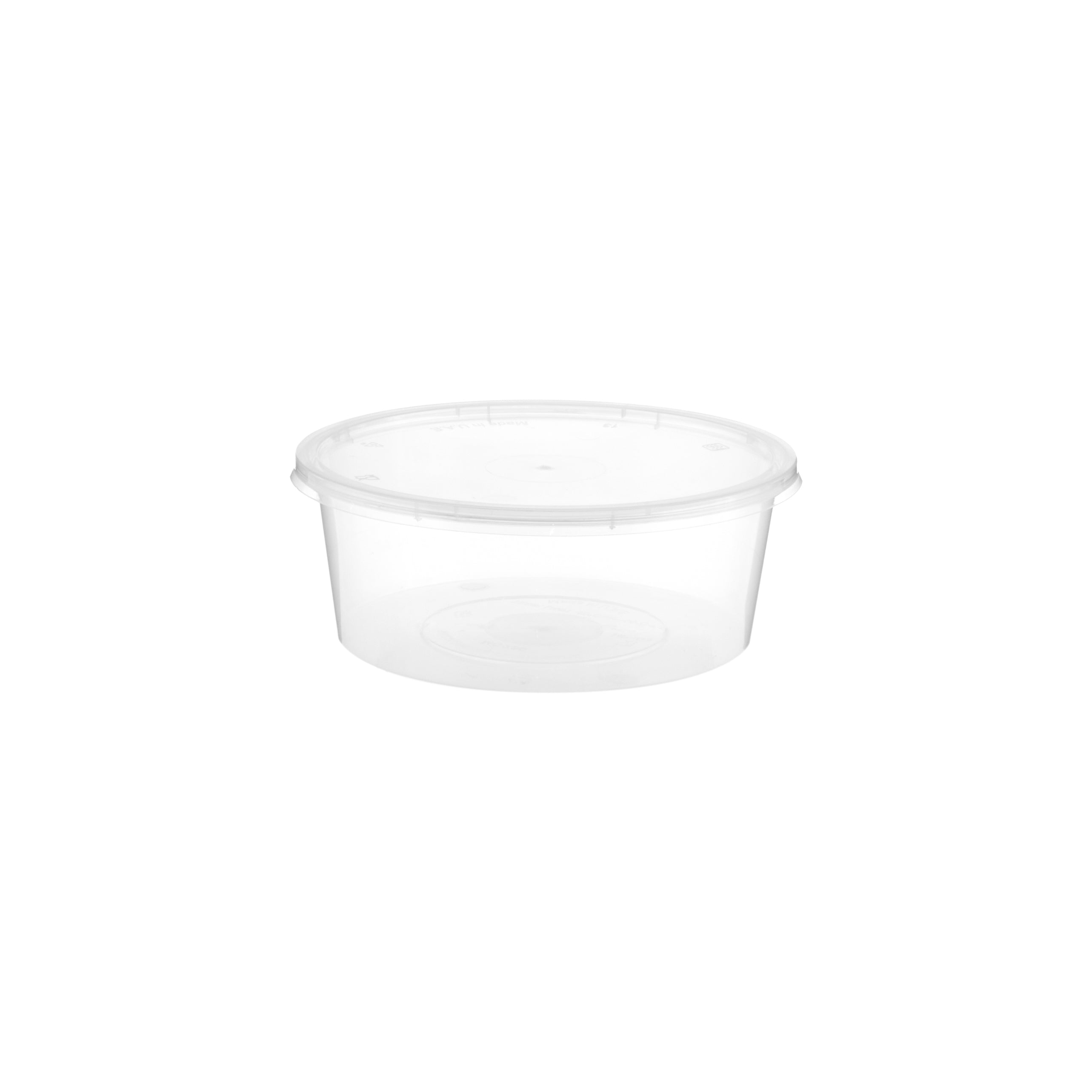 250 Ml Clear Round Microwavable Container+lid