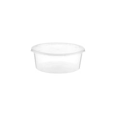 250 Ml Clear Round Microwavable Container+lid