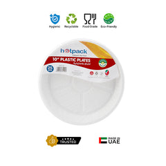 25 PCS ROUND PLASTIC PLATE 10”