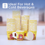 1000 Pieces 7 Oz Printed Single Wall Paper Cups with Handle