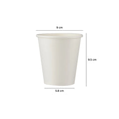 Heavy Duty White Single Wall Paper Cups 1000 Pieces