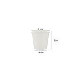 100 Pieces White Single Wall Qhawa Cup Offer Pack 2.5 Oz Twin Pack