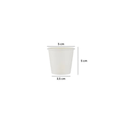 100 Pieces White Single Wall Qhawa Cup Offer Pack 2.5 Oz Twin Pack