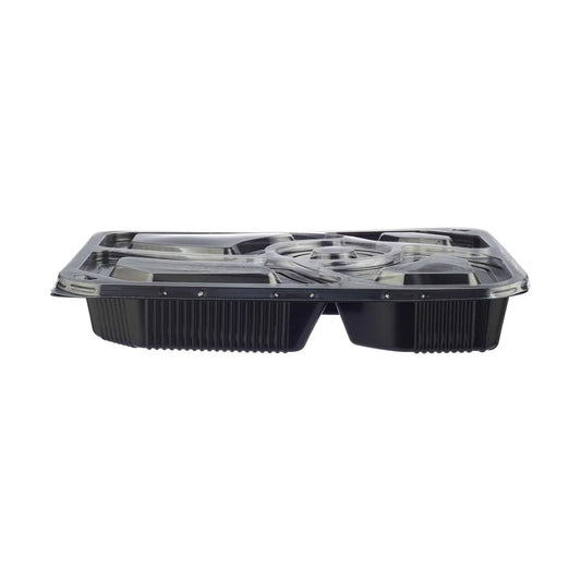 Black Base Rectangular 5-Compartment Container
