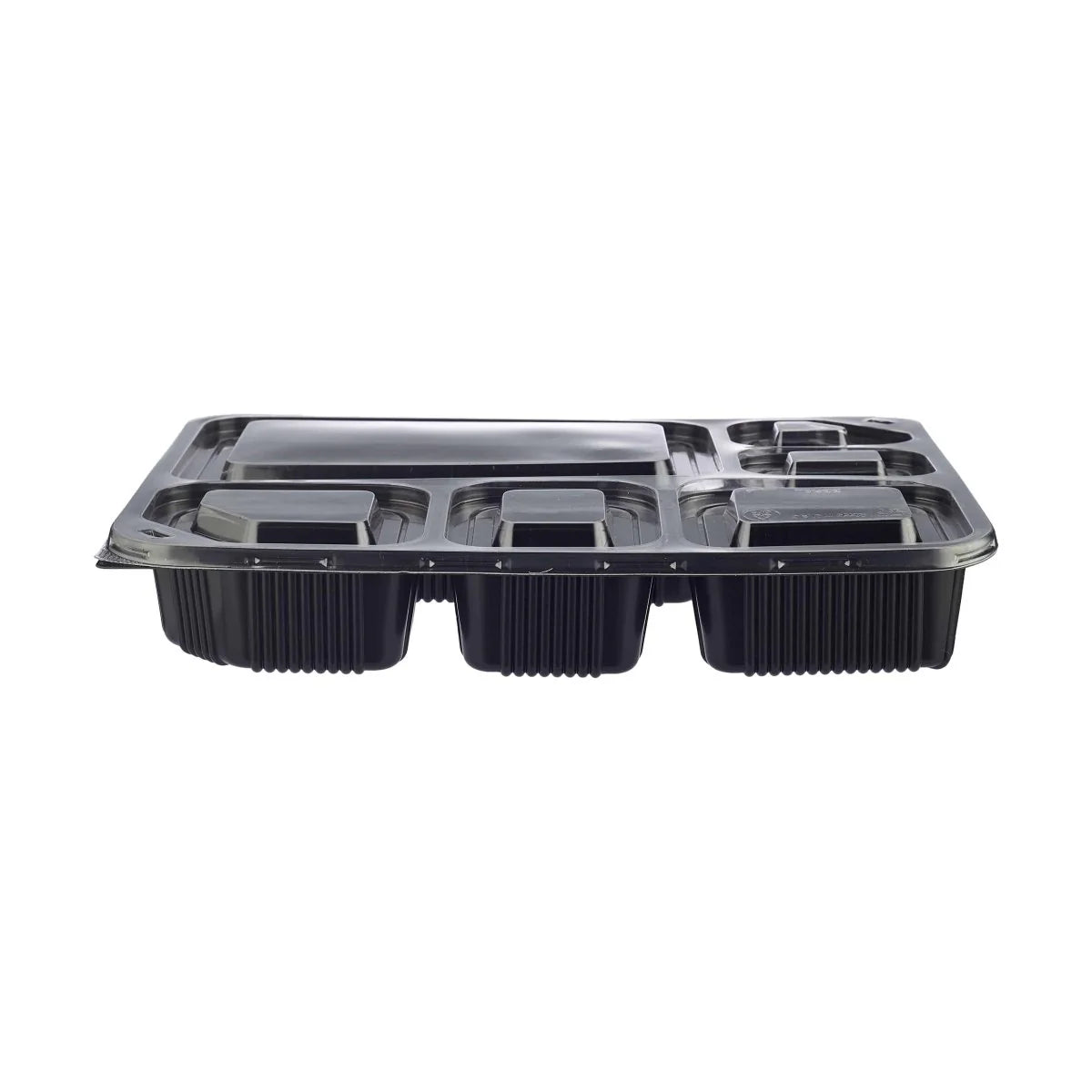 Black Base Rectangular 6-Compartment Container