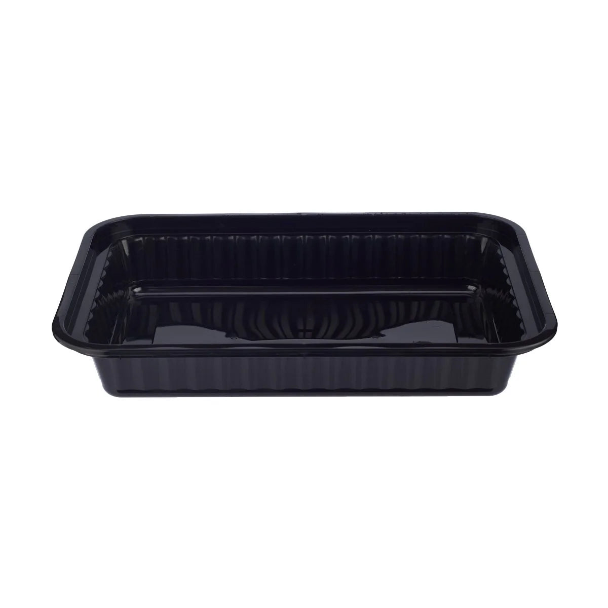 Black Base Rectangular Container 28 oz with Lids 150 Pieces - Hotpack Global