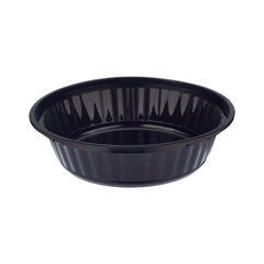 Black Base Round Container 24 oz with Lids 150 Pieces - Hotpack Global