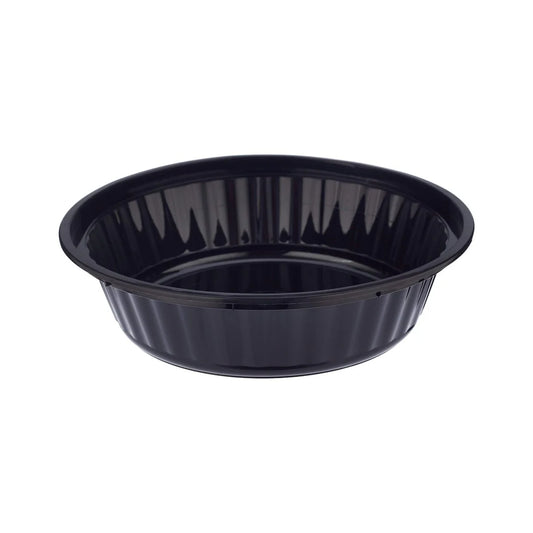 Black Base Round Container 32 oz with Lids 150 Pieces - Hotpack Global