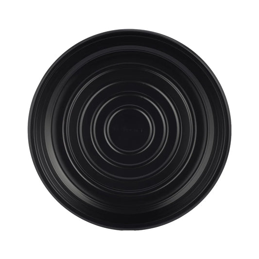 Hotpack | Black Base Round Microwave Safe Plate 9' | 150 Pieces - Hotpack Global