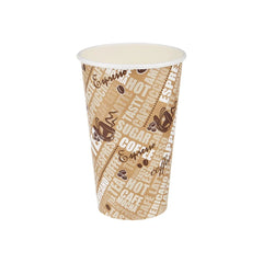 Hotpack 16 Oz Printed Single Wall Paper Cups 1000 Pieces - Hotpack Global