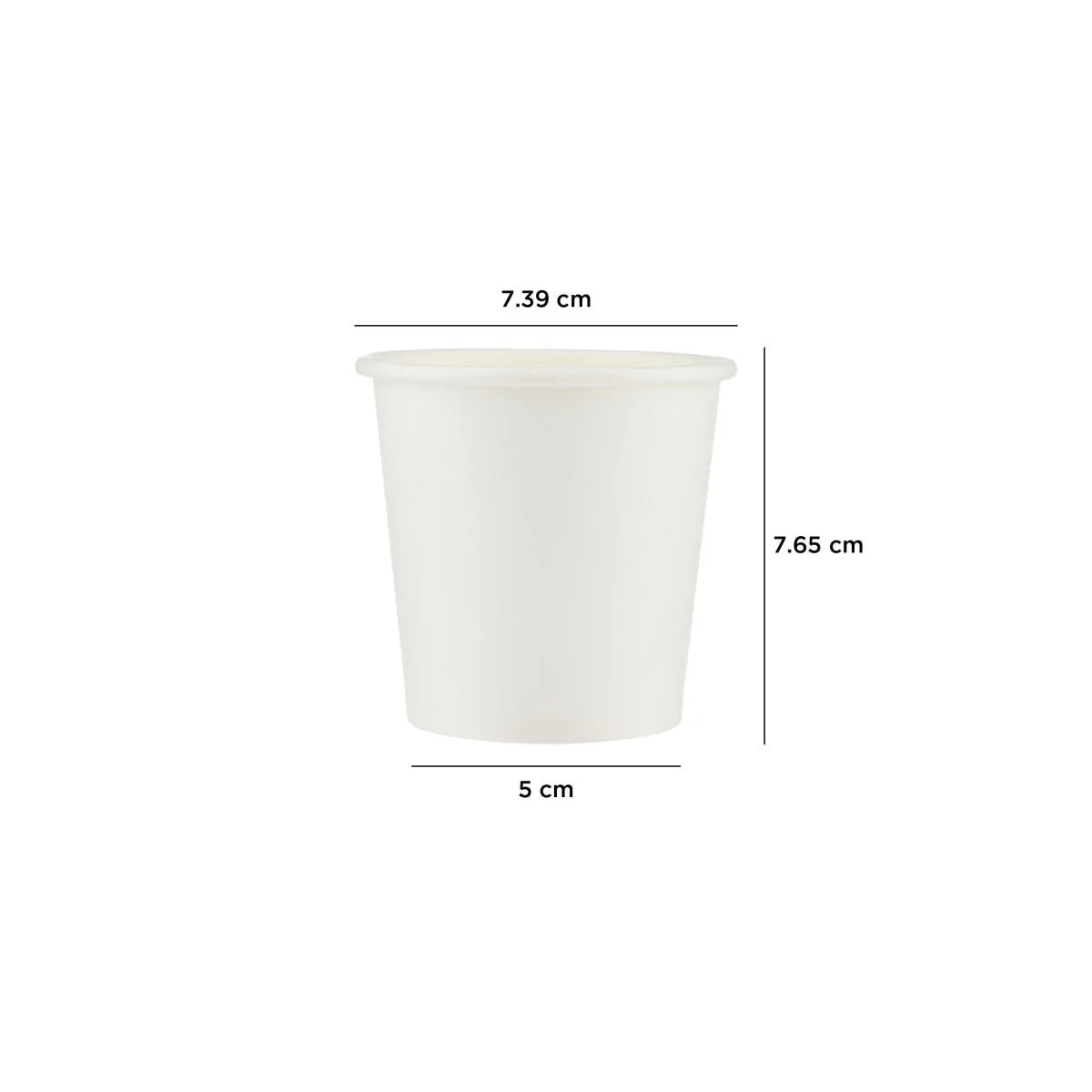 6.5 Oz White Single Wall Paper Cups 1000 Pieces - Hotpack Global