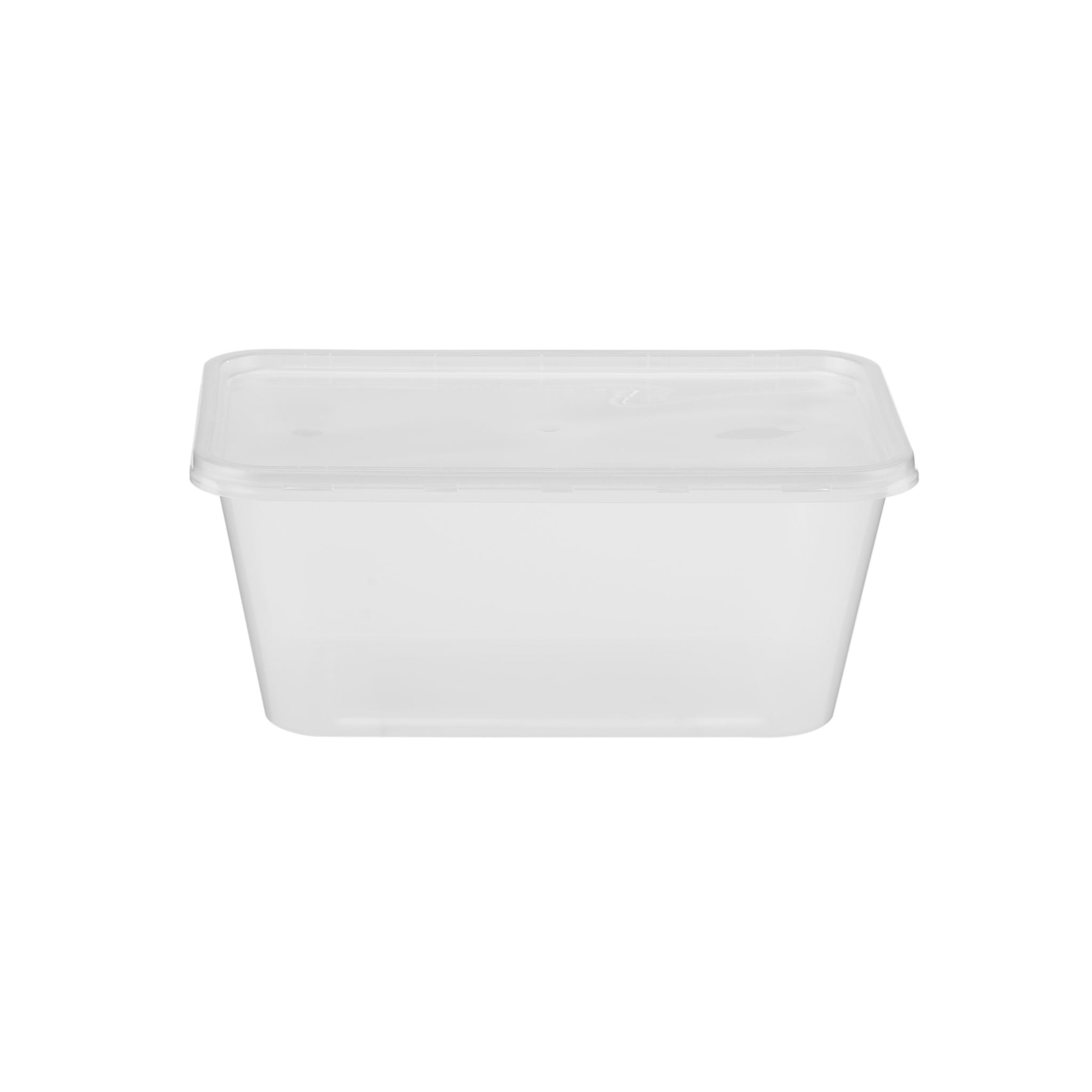 1000 Ml Clear Rectangular Microwavable Container+lid