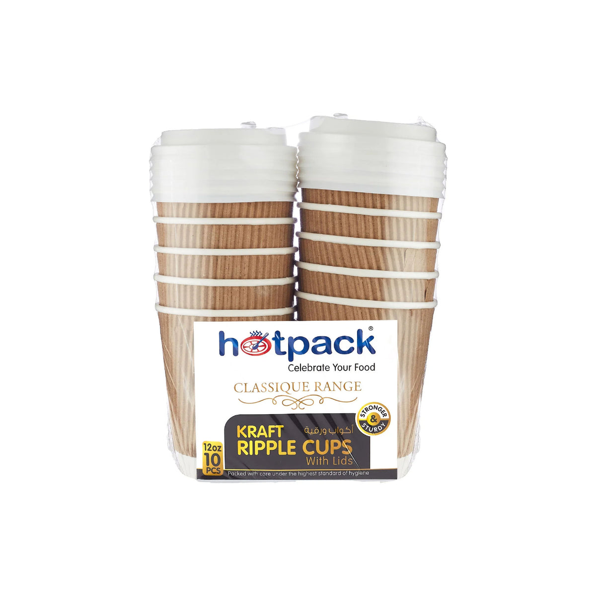 Paper Ripple Kraft Cup 12 Oz + Lid