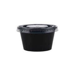 PP Black Base Portion Cup with Lid
