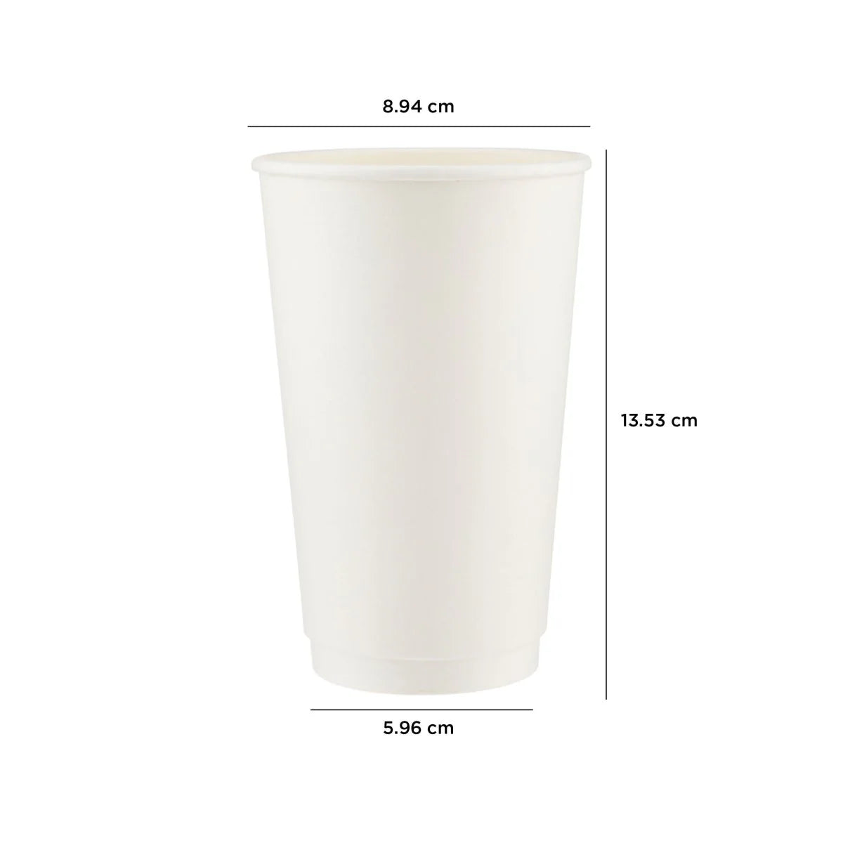 16 Oz White Double Wall Paper Cups