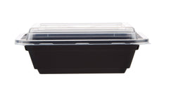 Black Base Rectangular Container 12 Oz 300 Pieces - Hotpack Global