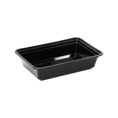 300 Pieces Black Base Rectangular Container 38 Oz