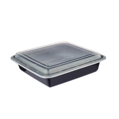 300 Pieces Black Base Rectangular Container 48 oz