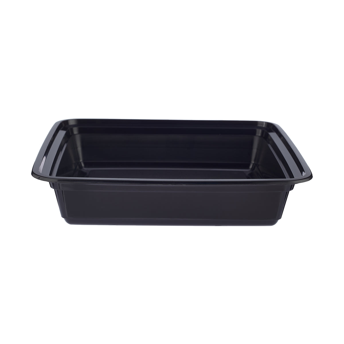 300 Pieces Black Base Rectangular Container 48 oz