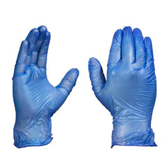 100 Pieces Blue Powder Free Vinyl Gloves - Hotpack Global