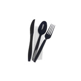 250 Pieces Heavy Duty Black Cutlery Set (Spoon/Fork/Knife/Napkin)