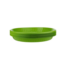 500 Pieces Color Round Plastic Plate 7 Inch