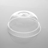1000 Pieces Dome Lid for PET Juice Cup 12/16/20/24 Oz, With Hole 98 Diameter