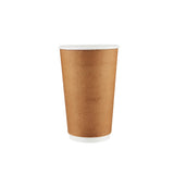 16 Oz Kraft Double Wall Paper Cups 500 Pieces - Hotpack Global