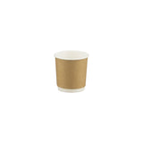 25 Pieces 4 Oz Kraft Double Wall Paper Cups