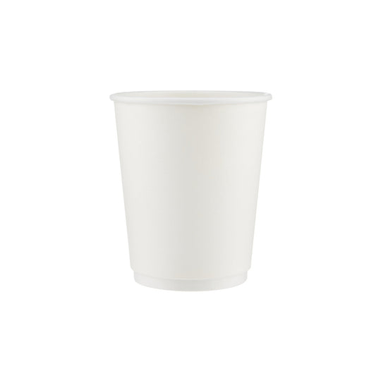 8 Oz White Double Wall Paper Cups 500 Pieces - Hotpack Global