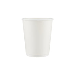 8 Oz White Double Wall Paper Cups 500 Pieces - Hotpack Global