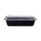 Black Base Rectangular Container 38 Oz 300 Pieces - Hotpack Global