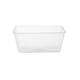500 Pieces Clear Rectangular Microwavable Container 1000 ml