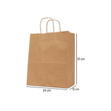 Twisted Handle Kraft Brown Paper Bag 24x12x31 cm 250 Pieces - Hotpack Global