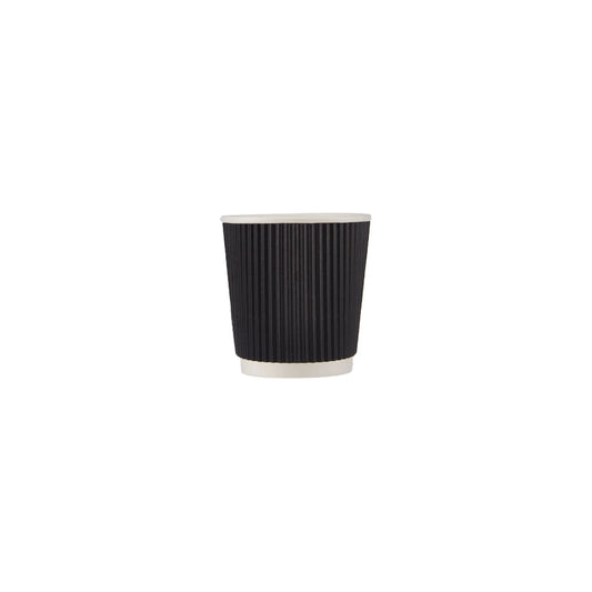  Black Ripple Paper Cups 8 Oz