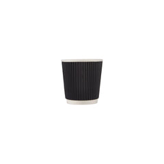  Black Ripple Paper Cups 8 Oz