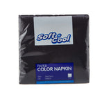 Black Napkins 25 X 25 Cm 100 Pieces X 24 Packets - Hotpack Global