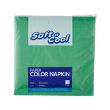 100 Pieces Soft n Cool Green Napkin 25 X 25 Cm