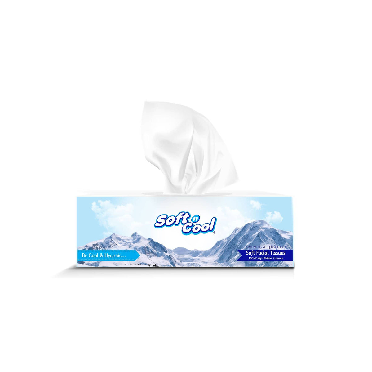 30 boxes Soft n Cool Facial Tissue 150 Sheets x 2 ply - Hotpack Global