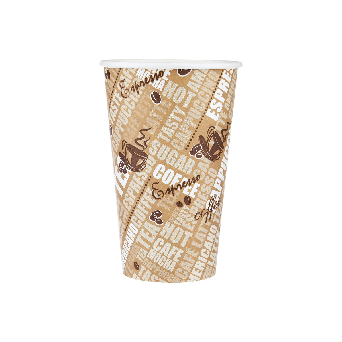 Hotpack 16 Oz Printed Single Wall Paper Cups 1000 Pieces - Hotpack Global